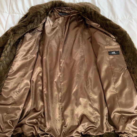 Pamela McCoy Faux Fur Brown Tiger Stripe Pattern, Size 2X - Picture 3 of 5